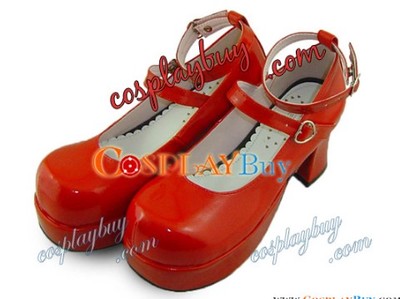 Glossy Red & 7.5cm heel