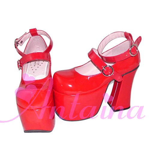 Glossy Red & 12cm heel