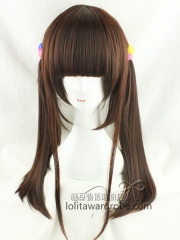 60cm Dark Brown Lolita Straight Wig