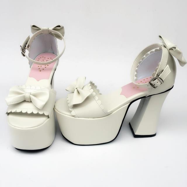 Matte White & 12cm heel + 7cm platform