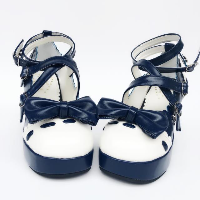Ultramarine X White & 8.7cm heel + 3.5cm platform