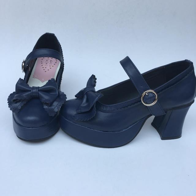 Navy Blue & 7.5cm heel + 3cm platform
