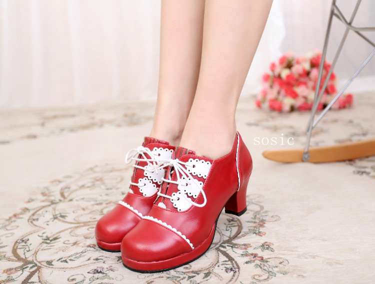 Red & 6cm heel + 1cm platform