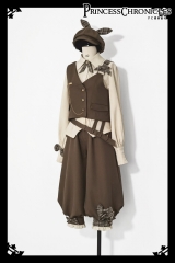(Coffee Color) Princess Chronicles -The Secret Morning Post- Ouji Blouse, Vest and Trousers