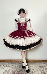 Krncrlo -The Whispers of Cello- Lolita Jumper Dress and Its Matching Headband