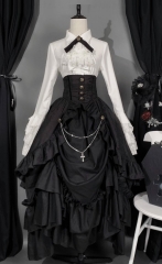 The Night of Eternal Life Gothic Lolita Blouse, Corset Skirt, Underskirt and Short Pants