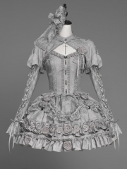 MoryHitomi -Knight of the Rose- Gothic Lolita Bolero and Jumper Dress