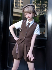 The Elegant Rabbit Detective Ouji Vest, Short Pants and Short Sleeves Lolita Blouse