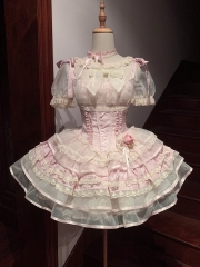 Sweetheart Ribbons Lolita Jumper Dress, Blouse and Matching Accessories